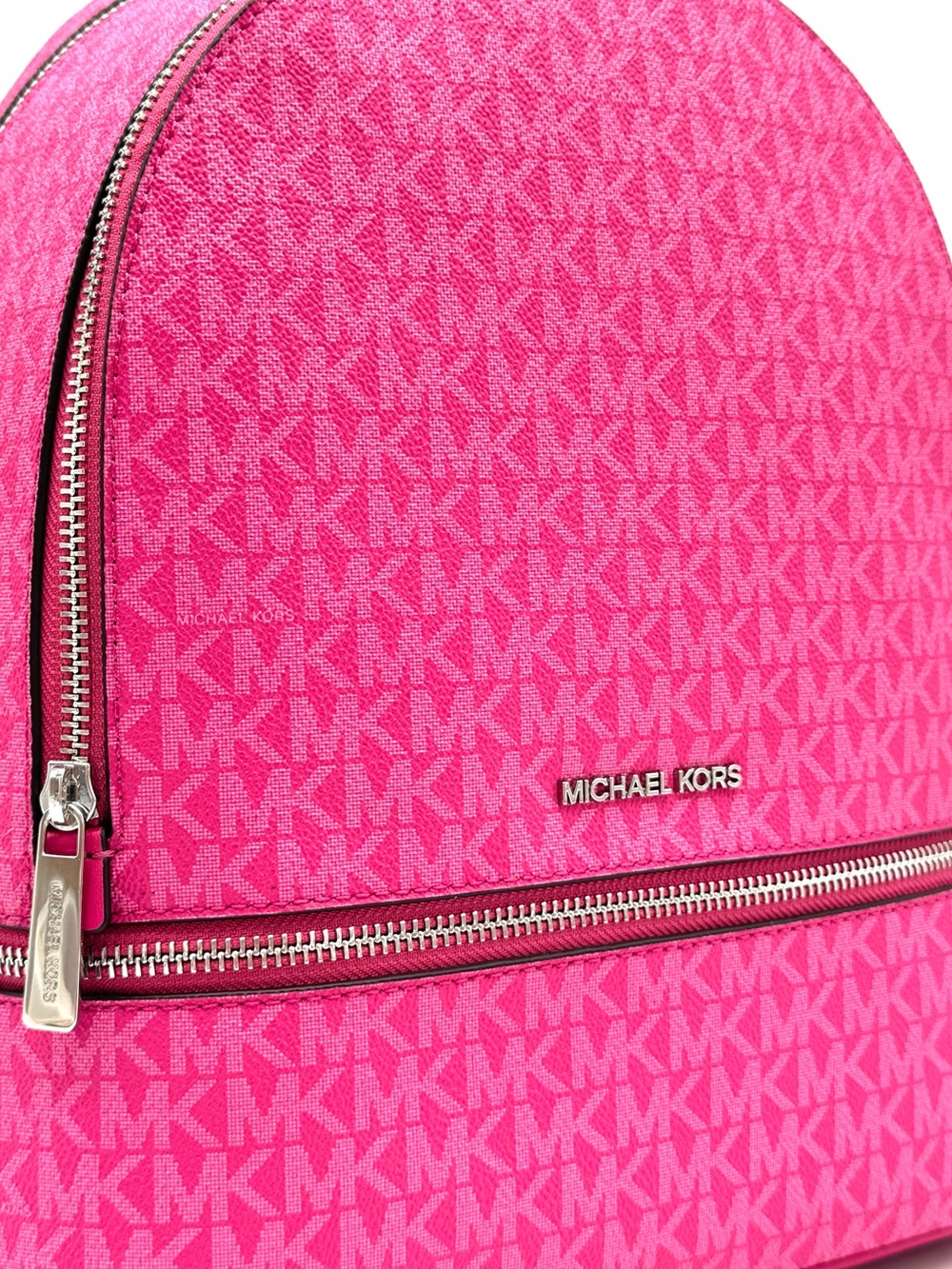 Michael Kors Medium Rhea Zip Backpack - Dragonfruit - Picture 2 of 9